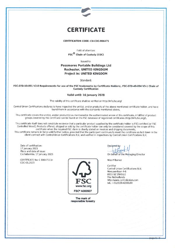 FSC Chain of Custody